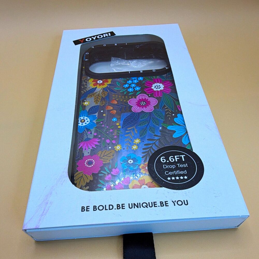 YOYORI iPhone 14 Pro Max Floral Patterned Multicolor Drop Resistant Back Case